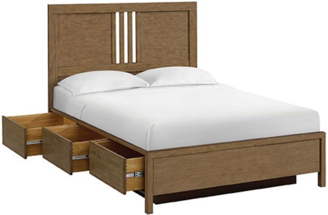 Whittier Wood® Furniture Bailey Nutmeg Queen Storage Panel Bed-2