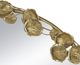 A & B Home Gold Round Wall Mirror with Golden Leaf Accents-3