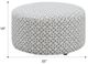 Emerald Home Walker Gray/White Round Ottoman-2