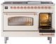 Ilve® Nostalgie II Series 48" Antique White Pro Style Dual Fuel Range-4