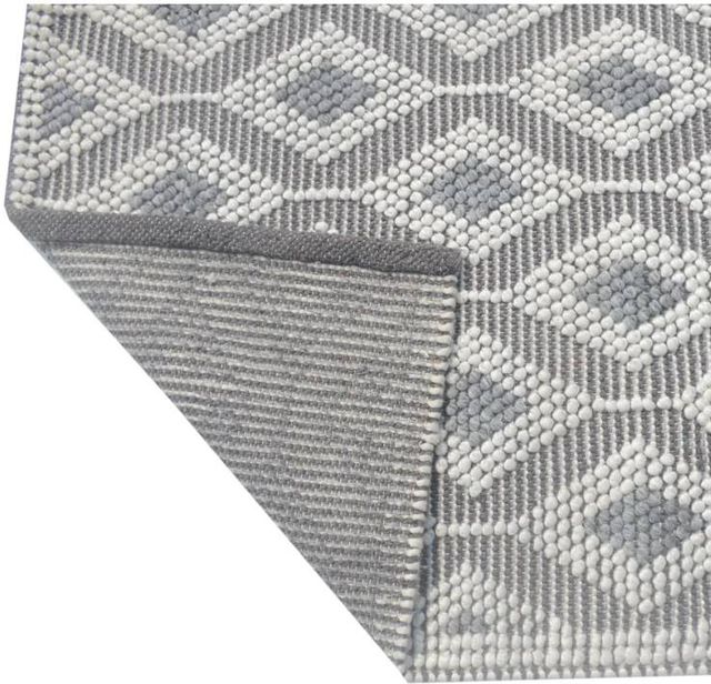 KAS Rugs Chloe Ivory Grey Trellis 5'x7' Area Rug-1