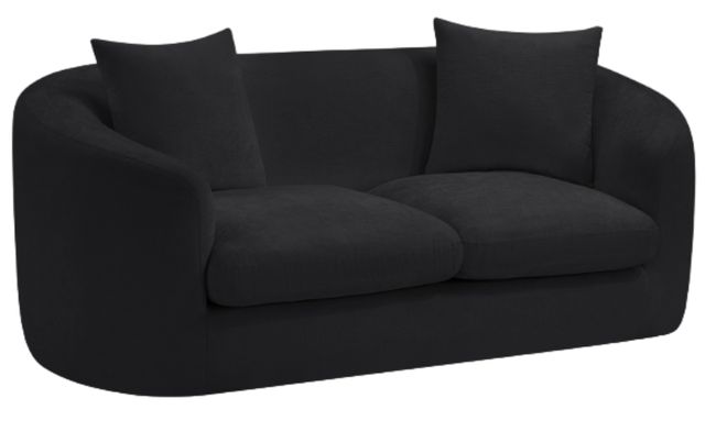 Meridian Furniture Penelope Black Chenille Fabric Loveseat-0