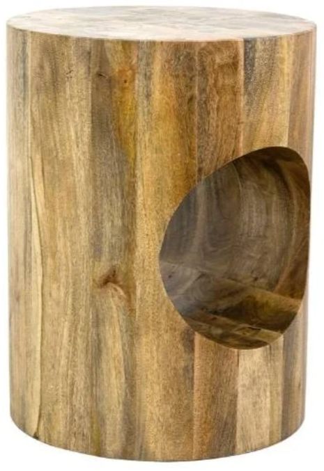 YHD Lati Natural Round Accent Table-0