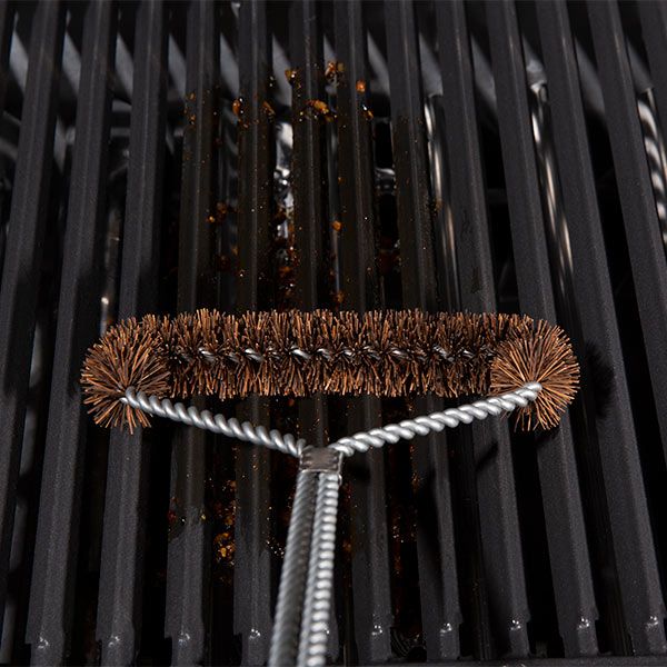 Broil King® 6.5" Tri-Head Palmyra Grill Brush-1