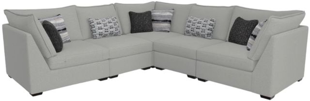 Corinthian Furniture Gabriel 5-Piece Gray Curved Sectional-0