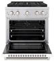 ZLINE Paramount 30" 4.2 Cu. Ft. Stainless Steel Gas Range with 4 Burner DuoPro™ Cooktop and Convection Gas Oven with White Matte Door-3