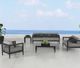 CabanaCoast® Customizable Tate Aluminum/Natural Fiber Outdoor Sofa-4