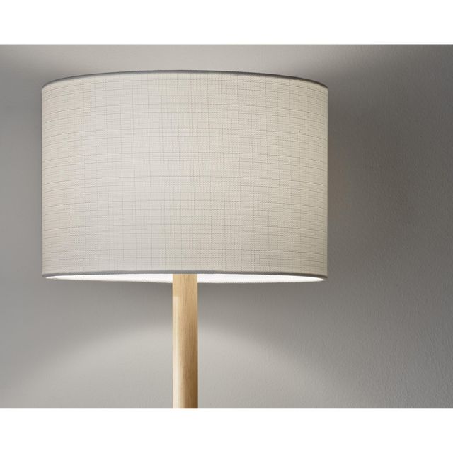 Adesso® Ellis Natural Rubber Wood Floor Lamp-1