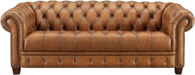 Hydeline® York Saddle Brown Sofa-0