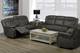 Titus Furniture Grey Power Recliner Love Seat-1