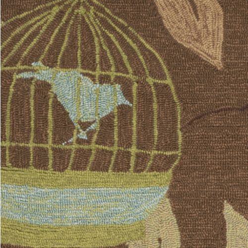 Surya Rain Brown Multi-Colored 8' Round Rug-1