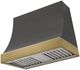 AGA Marquee 36" Slate Wall Mounted Range Hood with Antique Brass Trim-0