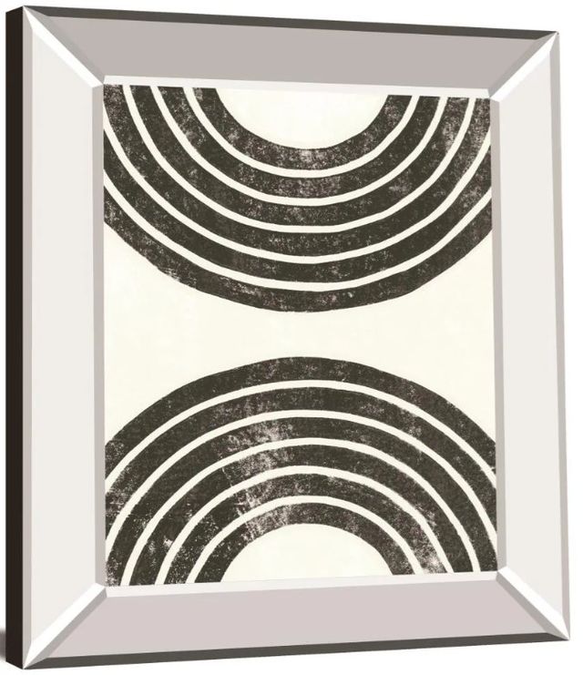 Classy Art Over the Rainbow BW I by Moira Hershey Mirror Framed Wall Art-1