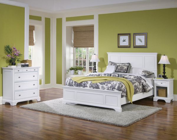 Homestyles Naples 3-Piece Off-White Queen Bedroom Set