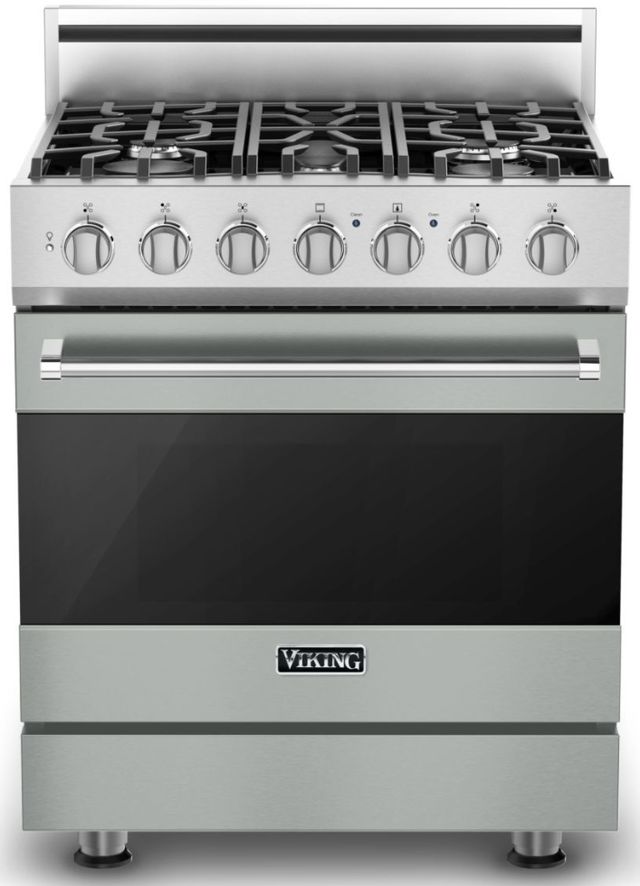 Viking® 3 Series 30" Arctic Grey Freestanding Liquid Propane Range-0