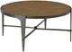 Hammary® Olmsted Rustic Oak Round Coffee Table with Black Base-0