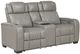 Homelegance® Apex Gray Double Power Reclining Console Loveseat-0