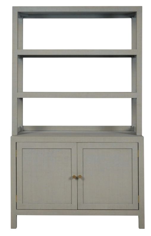 Bramble Customizable Kagu 2-Door Open Hutch-1