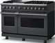 Viking® 5 Series 48" Cast Black Pro Style Dual Fuel (LP) Range with Polished Chrome Trim-3