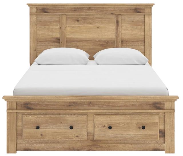 Signature Design by Ashley® Makidern Tan Queen Panel Storage Bed with 2-Drawer-2