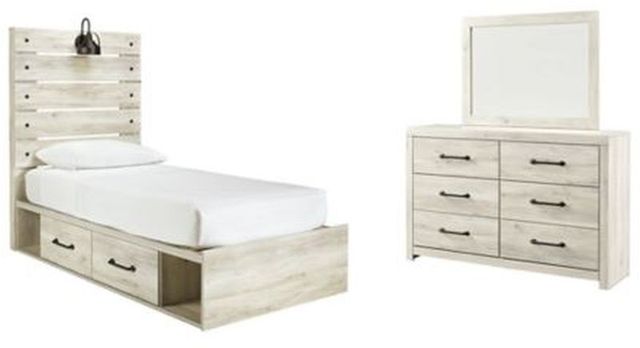 Signature Design by Ashley® Cambeck 2-Piece Whitewash Twin Panel Bed Set-0