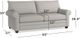 Bassett® Furniture Alexander Straw Roll Arm Queen Sleeper-2