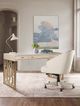 Hooker® Furniture Marlowe Polished Limestone/Radiance Writing Desk-1