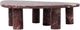 Four Hands Zion 2-Piece Merlot Marble Coffee Table Set-3