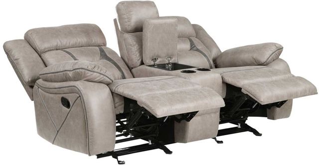 Steve Silver Co. Tyson Gray Manual Reclining Loveseat-1