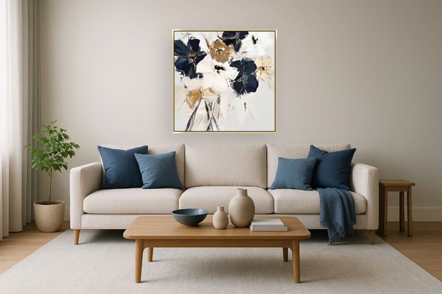 Classy Living Outspoken Champagne Essence Floral Whimsy Wall Art-1