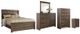 Signature Design by Ashley® Juararo 5-Piece Dark Brown Queen Panel Bed Set-0