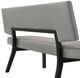Armen Living Channell Black/Charcoal Upholstered Dining Bench-3