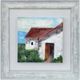 Crestview Collection Coastal Cottages 3-Piece Green/Red/Whitewashed Wall Art Set-2