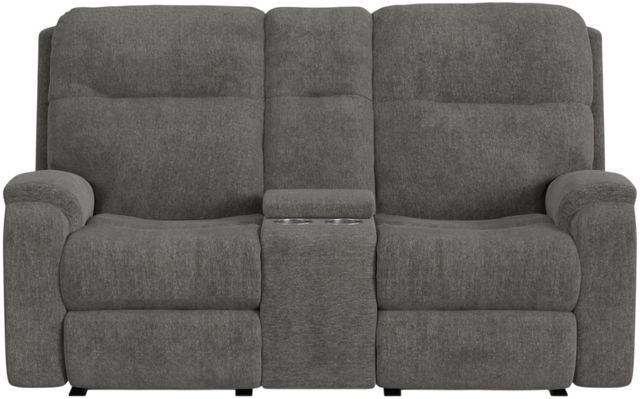 Flexsteel® Customizable Penn Power Reclining Loveseat with Console and Power Headrests and Lumbar-1