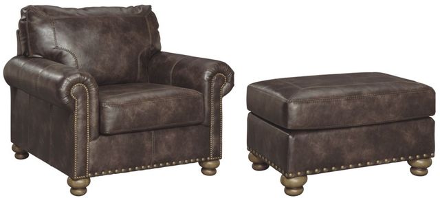 Signature Design by Ashley® Nicorvo 2-Piece Coffee Chair and Ottoman Set-0