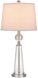 Cal® Lighting & Accessories Reverse Torch 2-Piece Brushed Steel Table Lamp Set-1