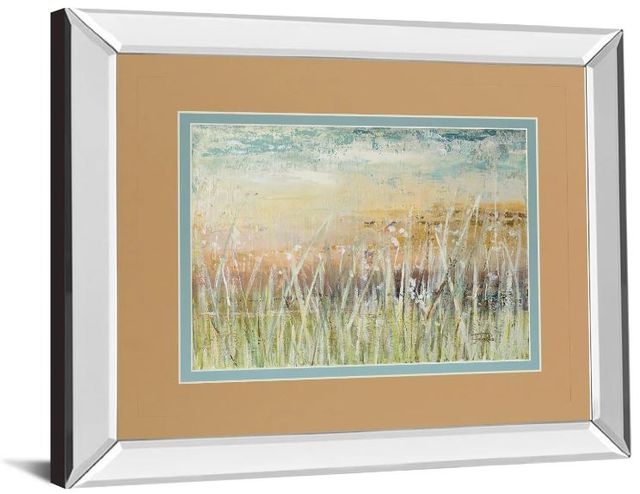Classy Art Muted Grass by Patricia Pinto Mirror Framed Wall Art-1