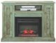American Heartland Manufacturing Rustic Tall Curve Fireplace TV Stand-0