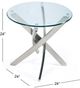 Magnussen Home® Zila Glass Top Round End Table with Brushed Nickel Base-1