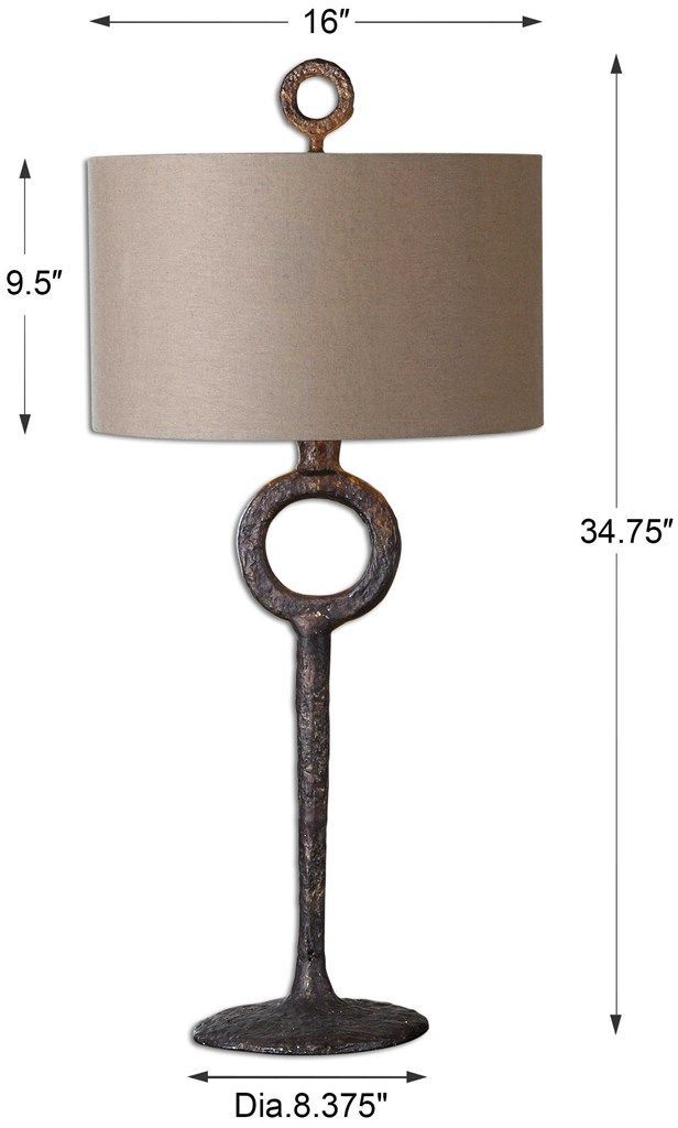 Uttermost® Ferro Rust Bronze Table Lamp-2