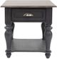 Liberty Furniture Ocean Isle Slate End Table with Weathered Pine Top-1