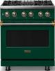 Viking® 5 Series 30" Ivy Pro Style Dual Fuel (NG) Range with Brushed Brass Trim-0
