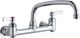 Elkay Chrome Foodservice 8" Centerset Wall Mount Faucet with 10" Arc Tube Spout-0