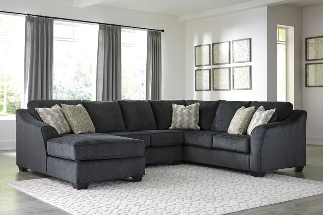 Signature Design by Ashley® Eltmann 3-Piece Slate Left-Arm Facing Sectional and Chaise-3