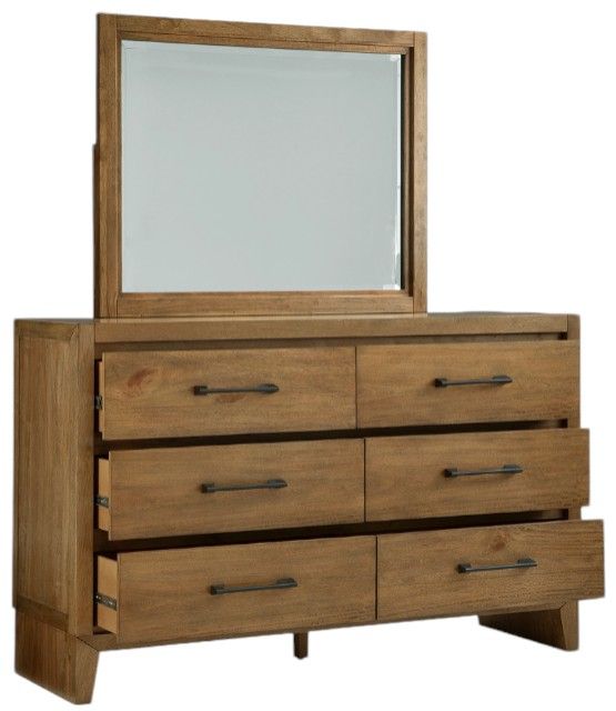 Signature Design by Ashley® Sherbana Light Brown Dresser and Mirror-1