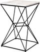 Renwil® Symmetry White Accent Table with Black Base-0