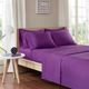 Olliix by Intelligent Design Purple Queen Microfiber Sheet Set with Side Storage Pockets-2