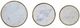 Jofran Inc. Global Archive Riviera 3-Piece White Nesting Table Set with Gold Base-4