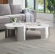 ACME Furniture Abilene White Nesting Coffee Table Set with Brush Silver Base-1