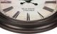 Monarch Specialties Inc. Brown 20" Round Wall Clock with Roman Numerals on Distressed Beige Backgrou-1